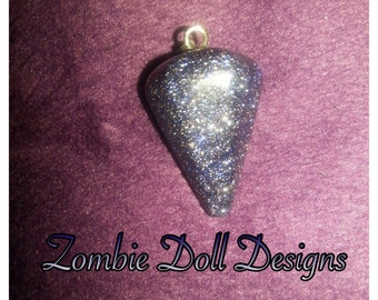 Beautiful blue goldstone pendulum necklace! Sparkly :-)