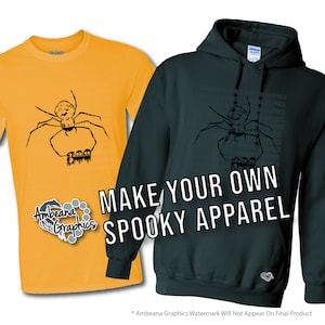 Halloween Spider Boo (svg • png • jpeg) Vleermuizen, spinnen, kerkhof, grafstenen, maan, spookachtig, Halloween-knutsels, Halloweenshirt, spoken, boe-geroep