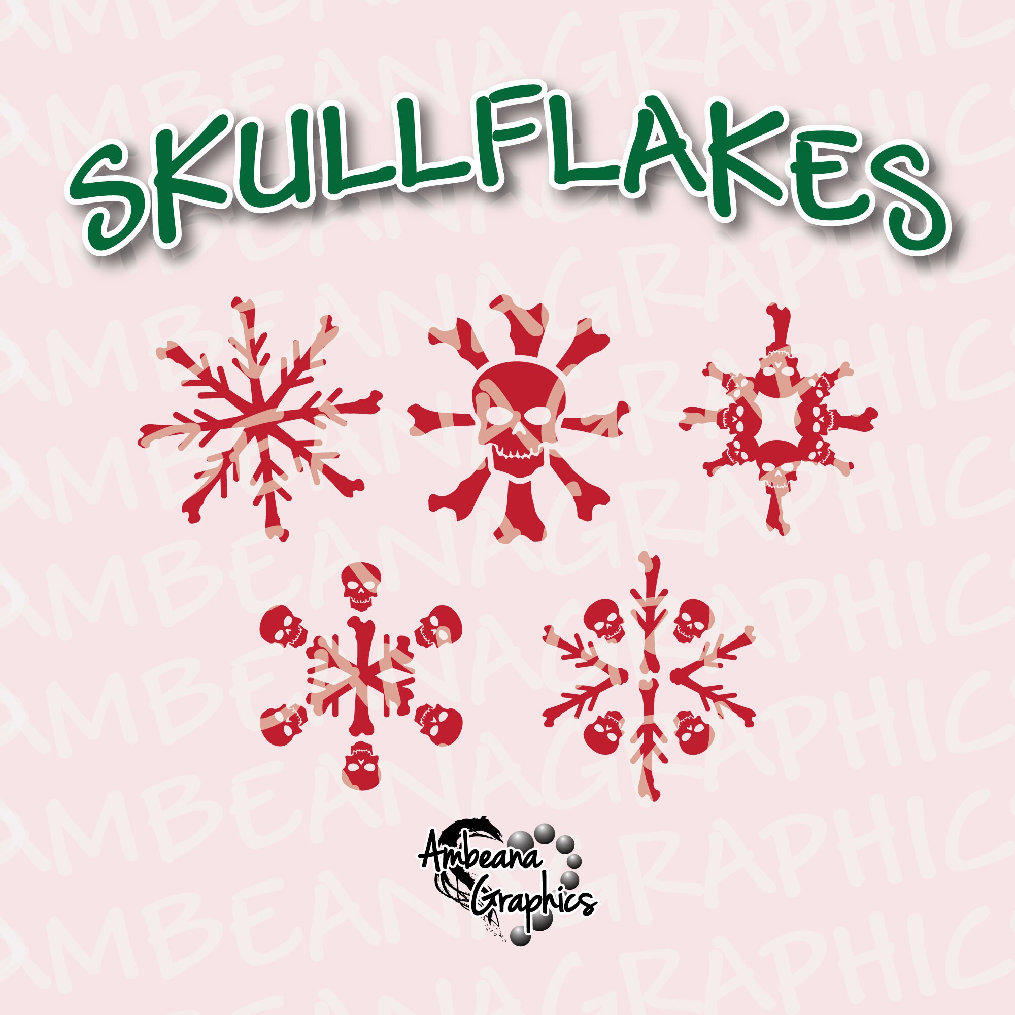 Skullflakes snowflakes SVG File Etsy