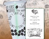 Starbucks Cold Cup - Coffee Bean Scribble