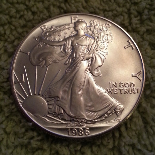 1986 1 oz American Silver Eagle (Brilliant Uncirculated) First year of issue