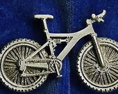 Full Suspension Mountain Bike Pin Made of Pewter Custom Made in the USA