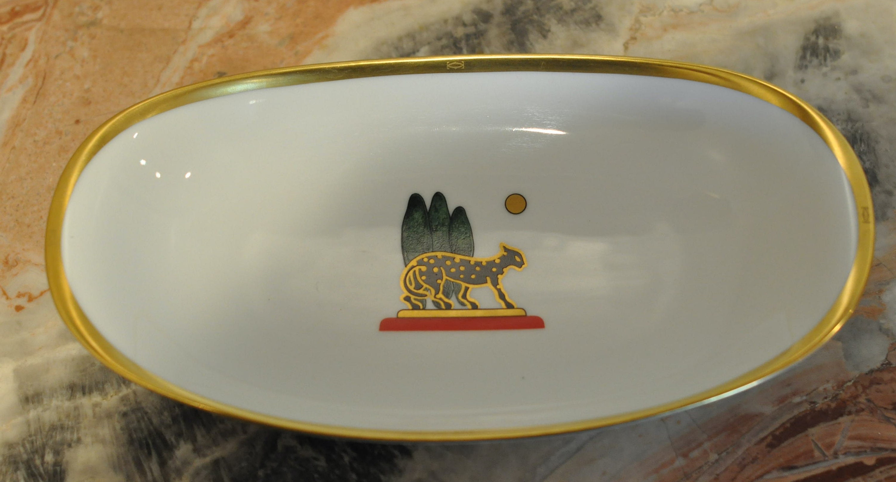 Ultra RARE Vintage LOUIS VUITTON Longwy Bowl Display Ashtray Jewelry Dish LV