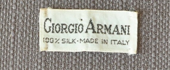 different armani labels
