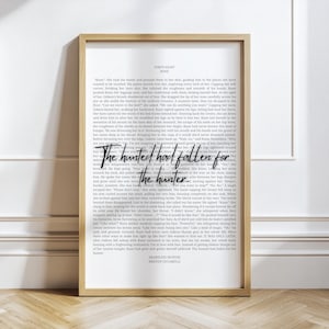 Heartless Hunter - Kristen Ciccarelli - Digital Download - Quote - Romantasy Wall Art - Reading Decor -The Hunter Had Fallen For The Hunter