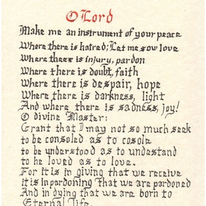 The prayer of St. Francis