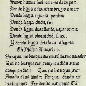 La oracion de San Francisco de Asis
