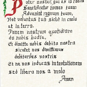 Pater Noster, Modlitwa Pańska po łacinie