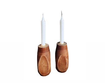 Wooden Candlestick Holders