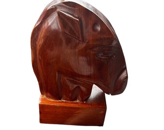 Vintage wooden Horse Bust