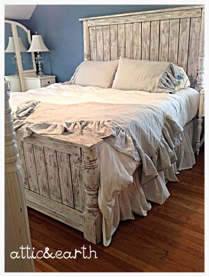 Shabby Chic handmade headboard/footboard Etsy