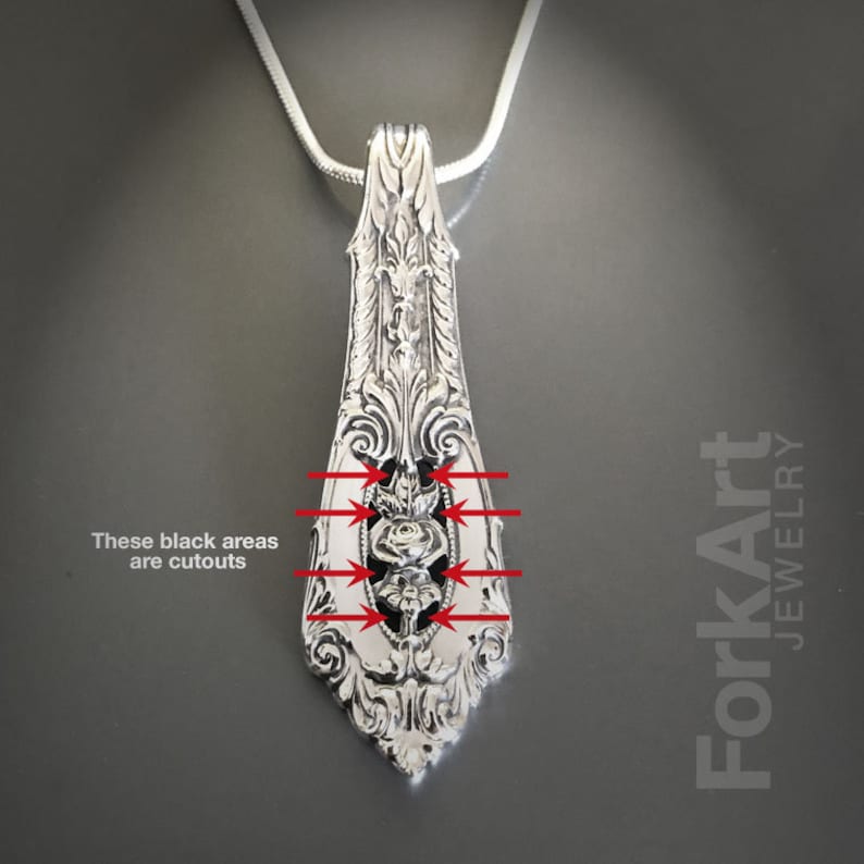 Wallace Rose Point sterling silver pendant image 3