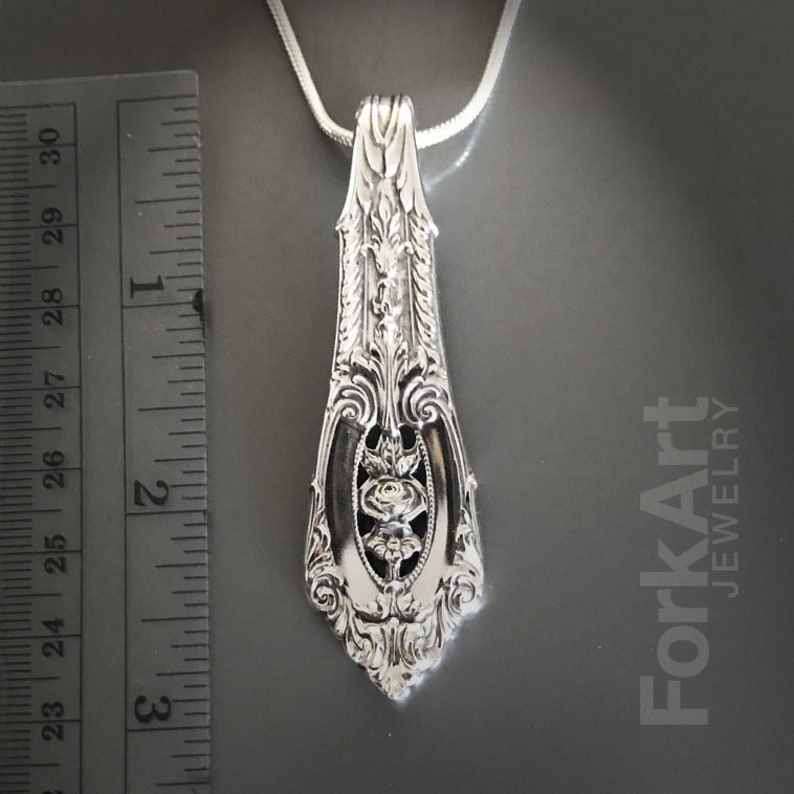 Wallace Rose Point sterling silver pendant image 2