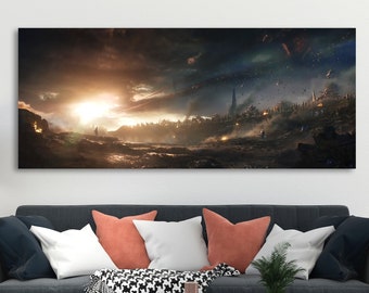 Avengers Endgame, Captain America Vs Thanos Army, Canvas Wrap or