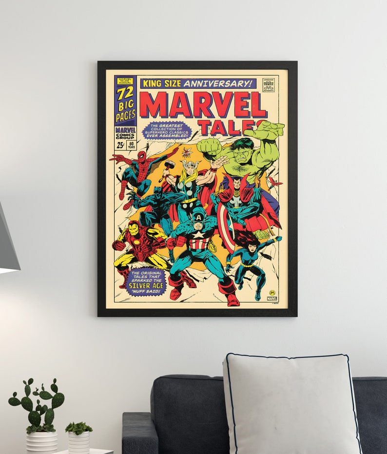 Marvel Tales Classic Comic Book Art Cover - Printed Poster or Canvas ...