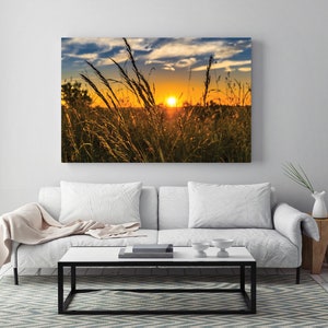 Large Canvas Art Print - Farm Sunset Sunrise, Wheat Photo, Beautiful Art, Modern Wall Decor, Canvas Art, Canvas Print, Gallery Wrap