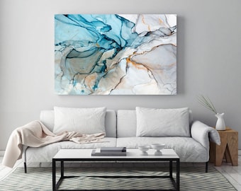 Large Marble Art, Marble Canvas Print, Beautiful Abstract Art, Modern Wall Decor, Large Canvas Art, Ink Painting Print, Tender Art