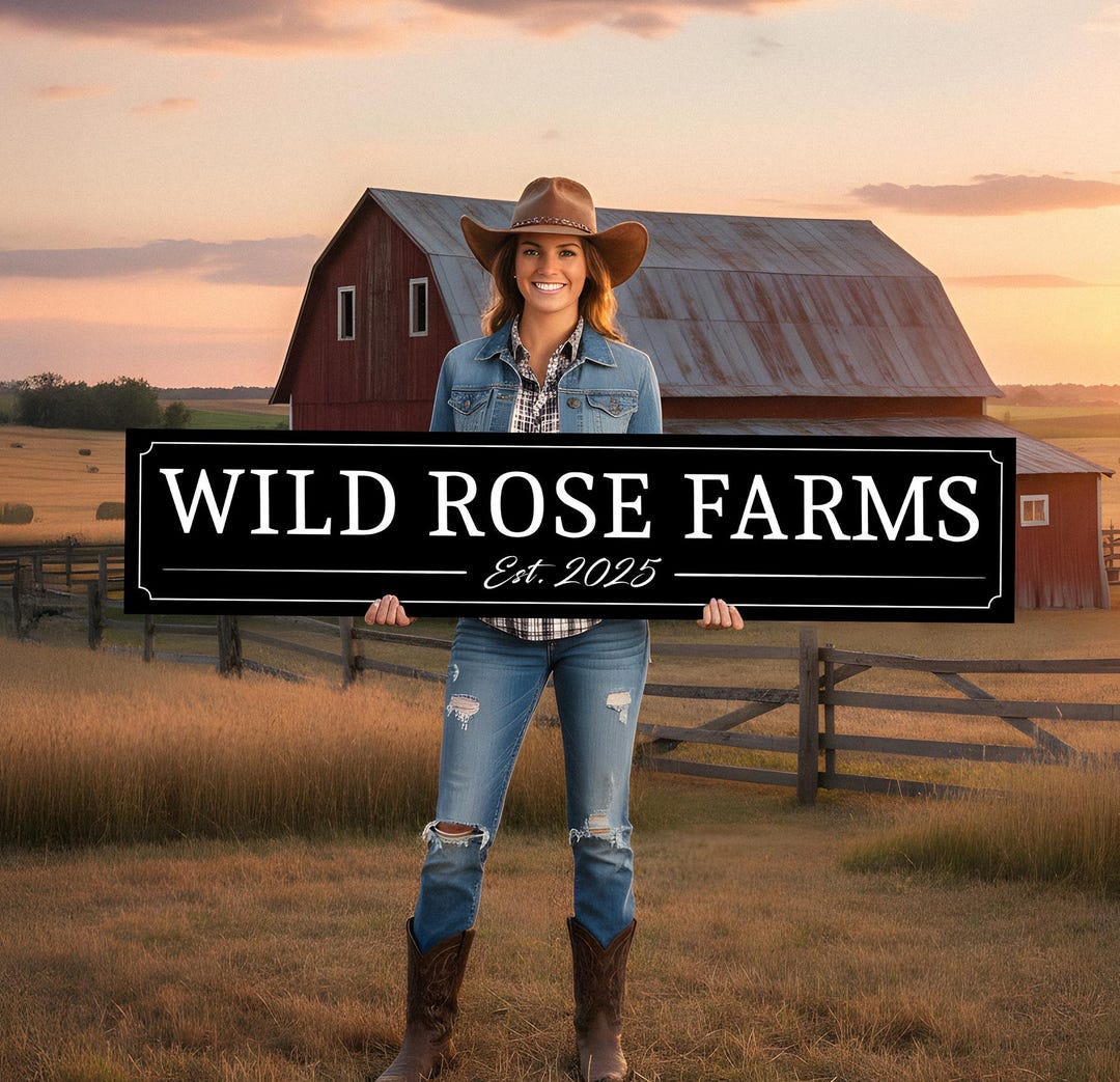 Large Custom Ranch Sign, Cabin, Lodge, Farm, Aluminum Metal, Weatherproof, Waterproof, Outdoor Sign, Established, Date, Custom, Homestead