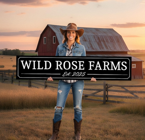 Large Custom Ranch Sign, Cabin, Lodge, Farm, Aluminum Metal, Weatherproof, Waterproof, Outdoor Sign, Established, Date, Custom, Homestead