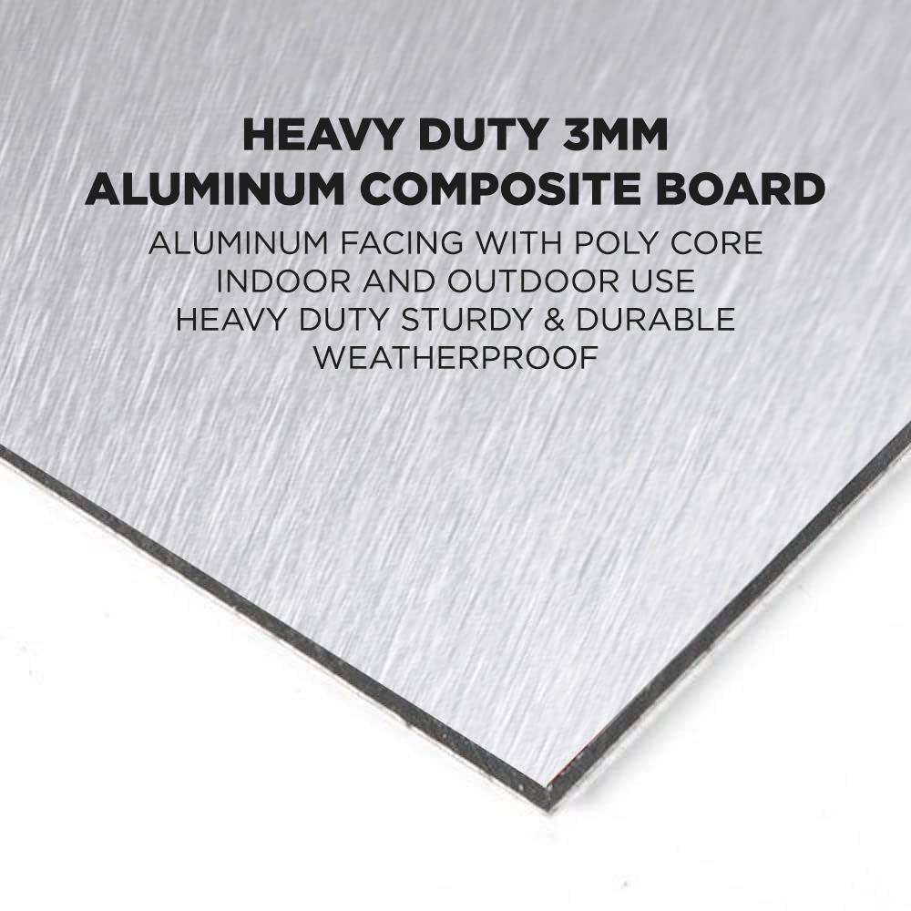 Metalic Sign Custom Brushed Aluminum Metal Wall Sign – Custom Logo or Business Sign ...