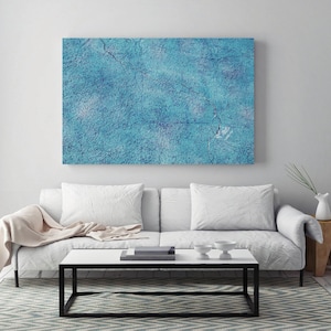 Large Canvas Art Print - Blue Crack Texture, Beautiful Abstract Art, Modern Wall Decor, Canvas Art, Abstract Canvas Print, Gallery Wrap