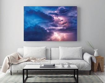 Large Canvas Art Print - Storm and Lightning Photo, Beautiful Art, Modern Wall Decor, Canvas Art, Canvas Print, Gallery Wrap