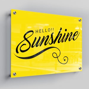 Acrylic Glass Logo Sign Custom Print, Acrylic Photo Print, Acrylic Sign, Glass Photo, Custom Acrylic Print with Standoff Hardware