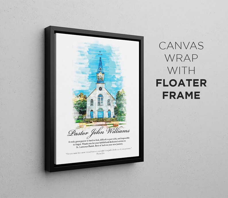 Custom Pastor Gift With Your Church, Printed Poster or Canvas Wrap ...