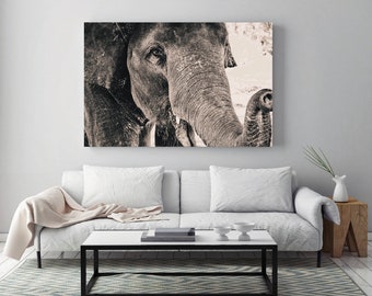 Large Canvas Art Print - Elephant Photo, Beautiful Art, Modern Wall Decor, Canvas Art, Animal Canvas Print, Gallery Wrap
