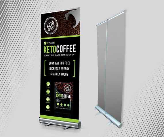 It Works Keto Coffee Banner With Retractable Banner Stand Etsy
