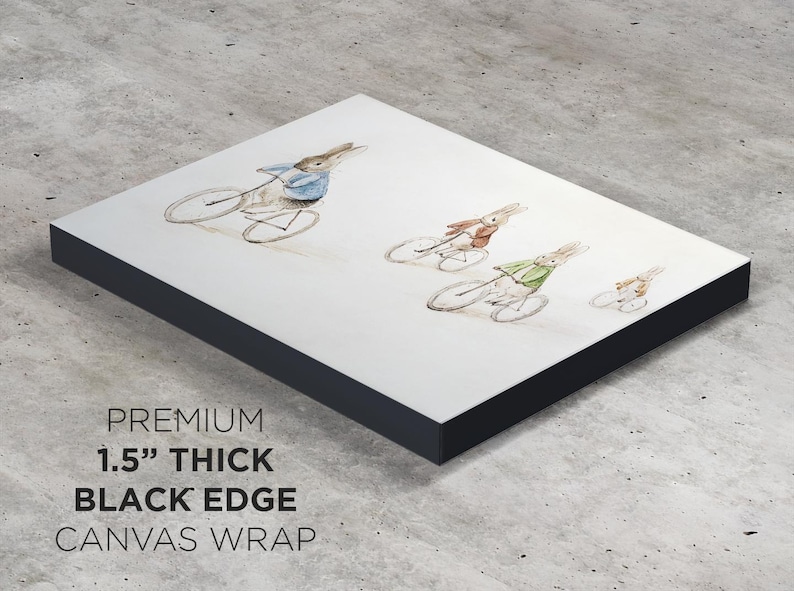 Peter Rabbit, Benjamin Bunny and Friends on Bicycles - Printed Poster ...