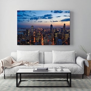 Large Canvas Art Print - Photo of Chicago, Chicago Skyline, Beautiful Art, Modern Wall Decor, Canvas Art, Canvas Print, Gallery Wrap