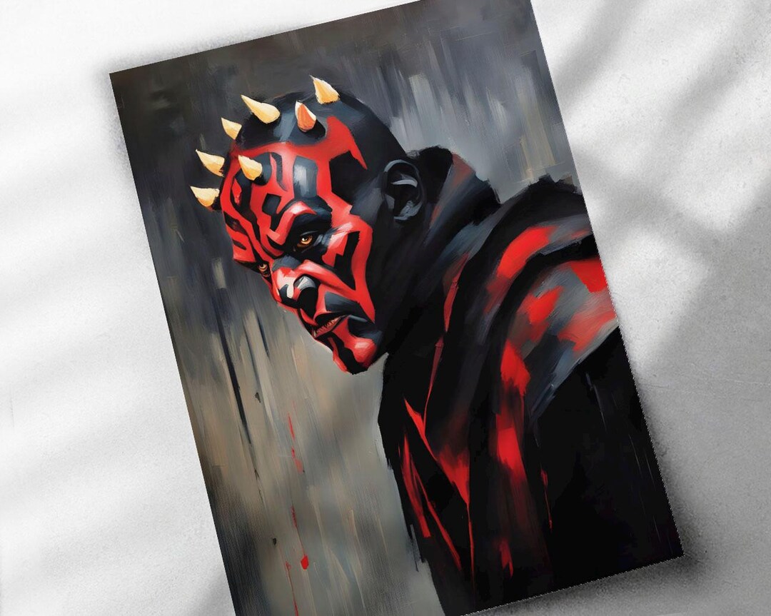 Darth Maul Poster, Canvas Wrap, or Framed Canvas Print Kids Room, Fan ...