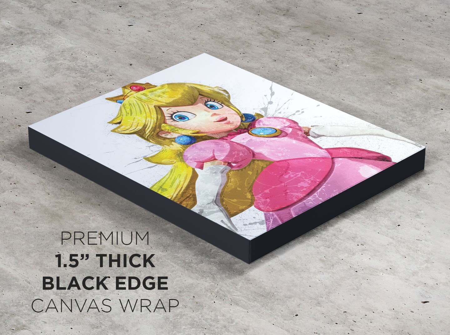 直筆サイン入り キャンバスアート Princess×Princess Navel Princess Peach Poster, Canvas Wrap, or Framed Canvas Print - Kids