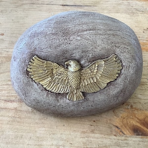 Solid concrete rustic garden stone