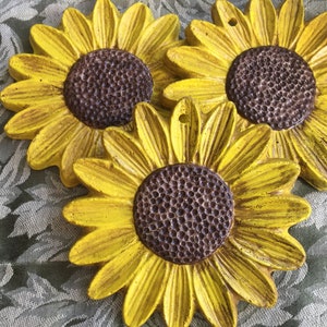 Solid concrete “sunflowers “ garden ornaments