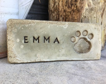 Personalized pet memorial 10 1/2 x 4 1/2 stone/ pet memorial stone/pet marker/pet stone