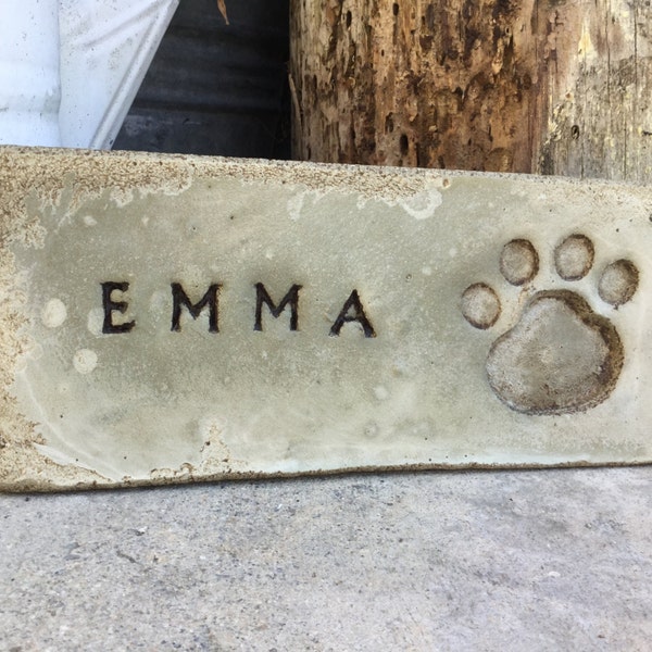 Personalized pet memorial 10 1/2 x 4 1/2 stone/ pet memorial stone/pet marker/pet stone