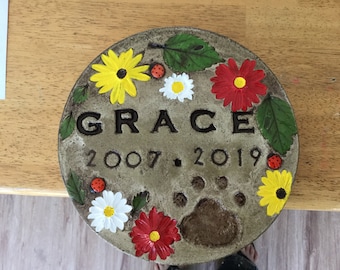 9 in. Pet memorial garden stepping stone/pet marker/pet gift