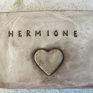 12 x 8 solid concrete rustic pet memorial garden stone/pet memorial