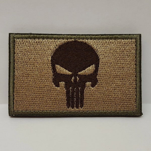 Punisher Tactical Patch w/ Hook & Loop Backing - Multicam