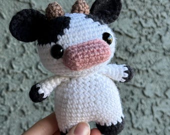 Mini Crochet Cow Plush