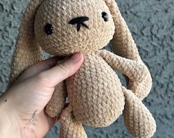 Crochet Velour Bunny Plushie