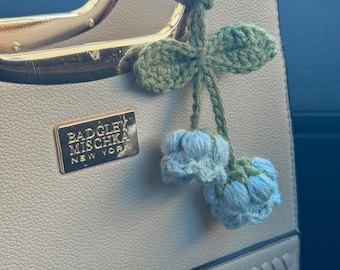 Lily of the Valley Crochet Charm – Handmade Floral Bag Charm & Keychain Accessory