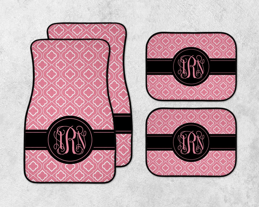 Monogram Car Mat Set Personalized Car Mats New Car Floor