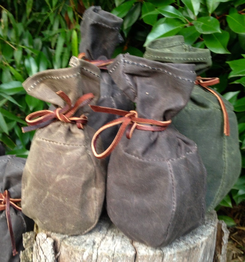 Waxed Canvas Sami Style Pouch for Bushcraft Camping Etsy