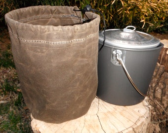 Custom Sewn Canvas Pot, Bottle, Stove Covers for Backpacking, Hiking, Bush crafting and Survival. Keep your pack clean.