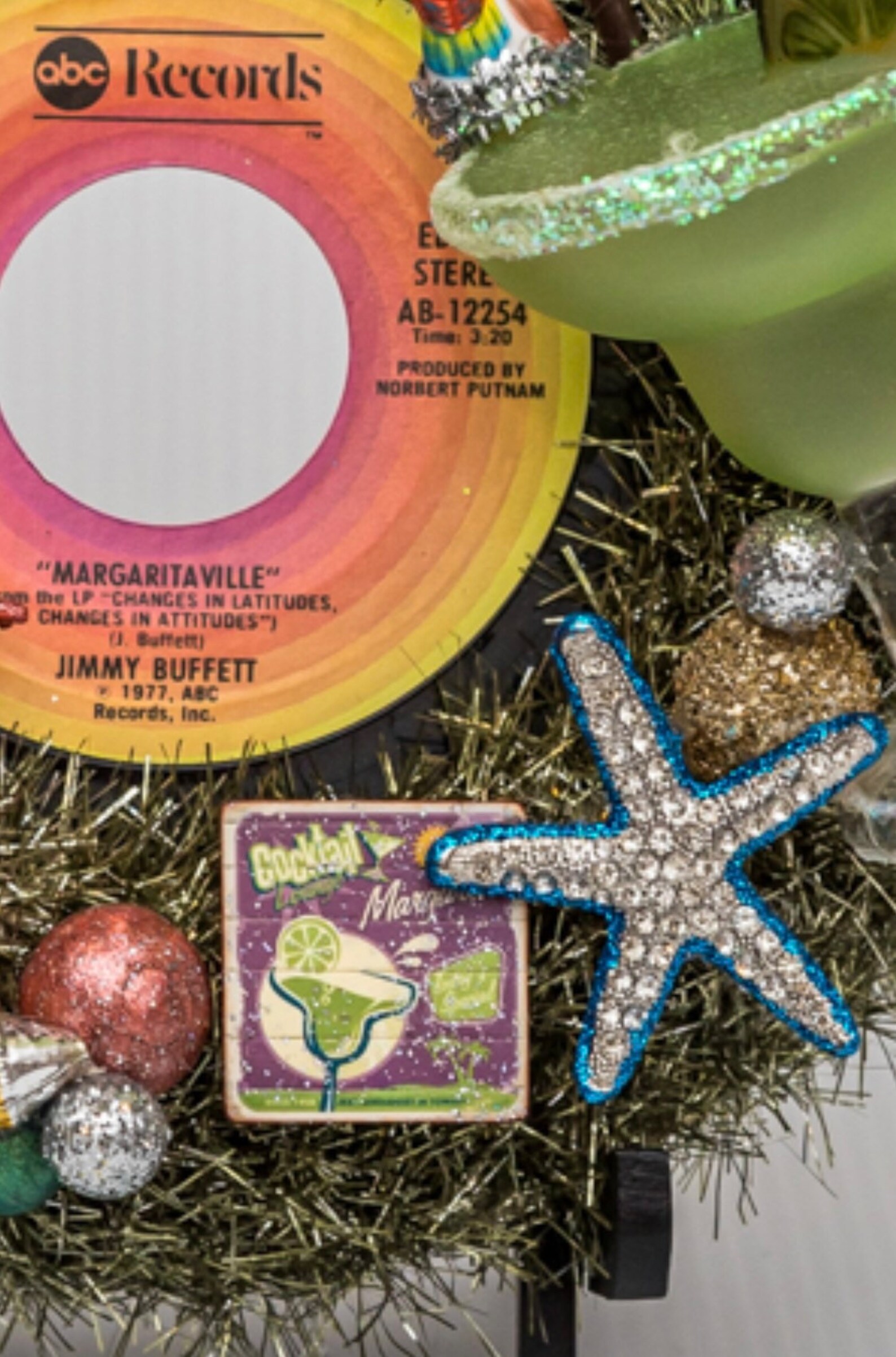 Margaritaville Jimmy Buffett Christmas Luau Tiki Party Wreath Etsy