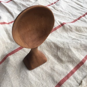 Hand carved, natural cherry wooden scoop image 8