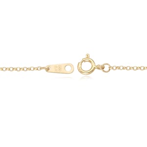 14K Solid Yellow Gold,585,1.3 mm Rolo Cable Chain Necklace wholesale price 14&quot;~30&quot;